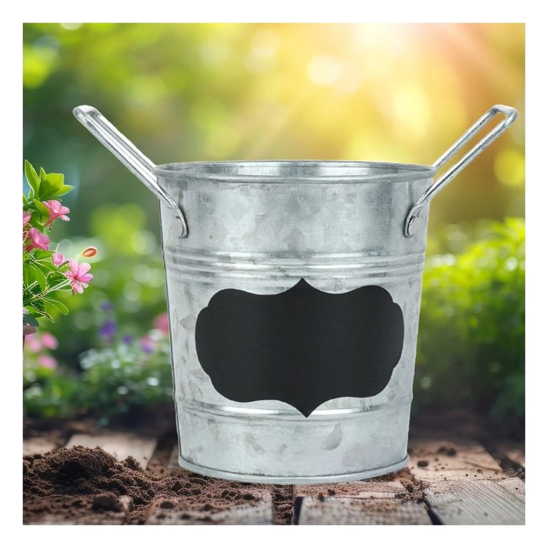 GENERICO - Pack12 Maceta con Nota en Nube Plateado Y+Papel de Regalo