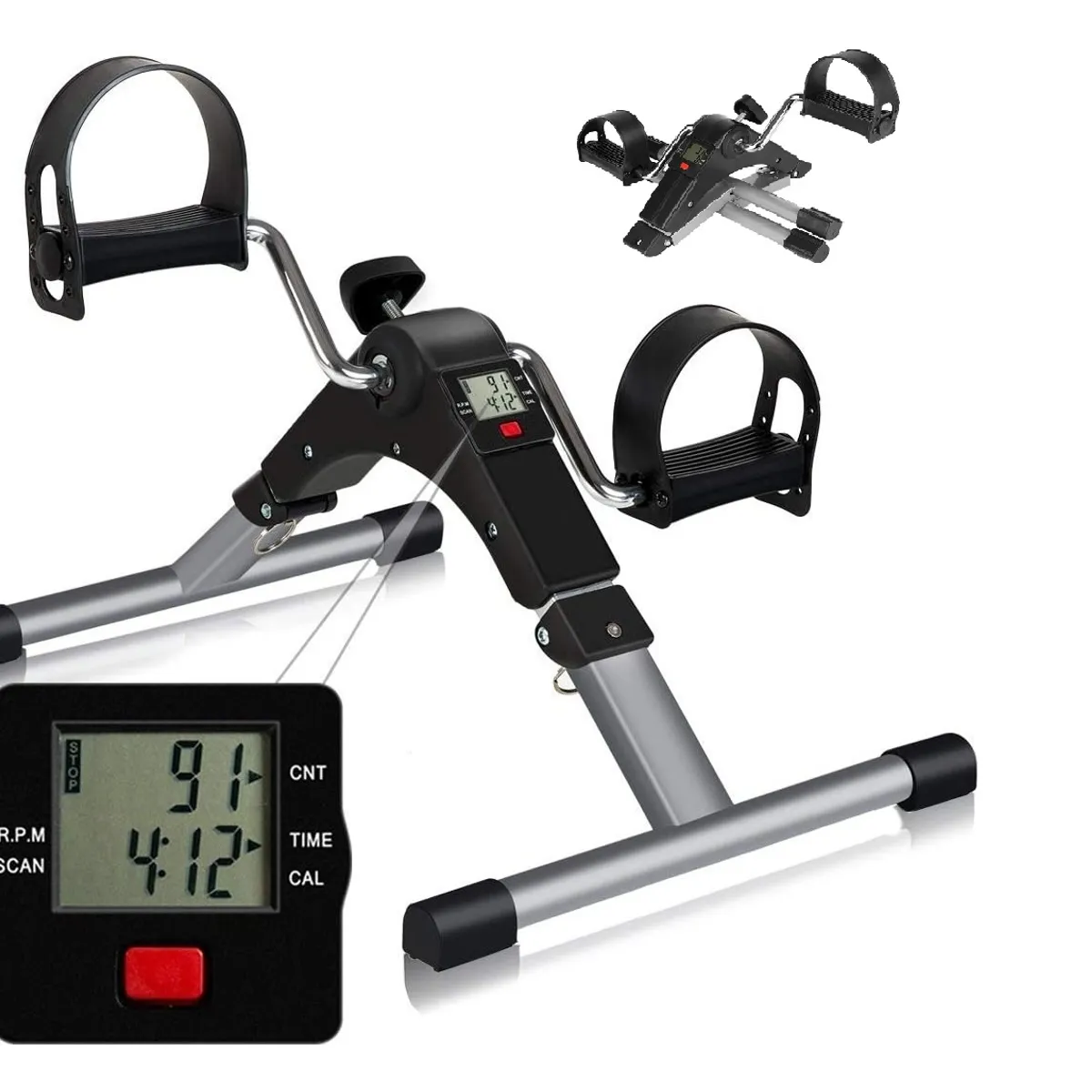 GENERICO - EJERCITADOR MINI BICI PEDALERA BRAZOS PIERNAS