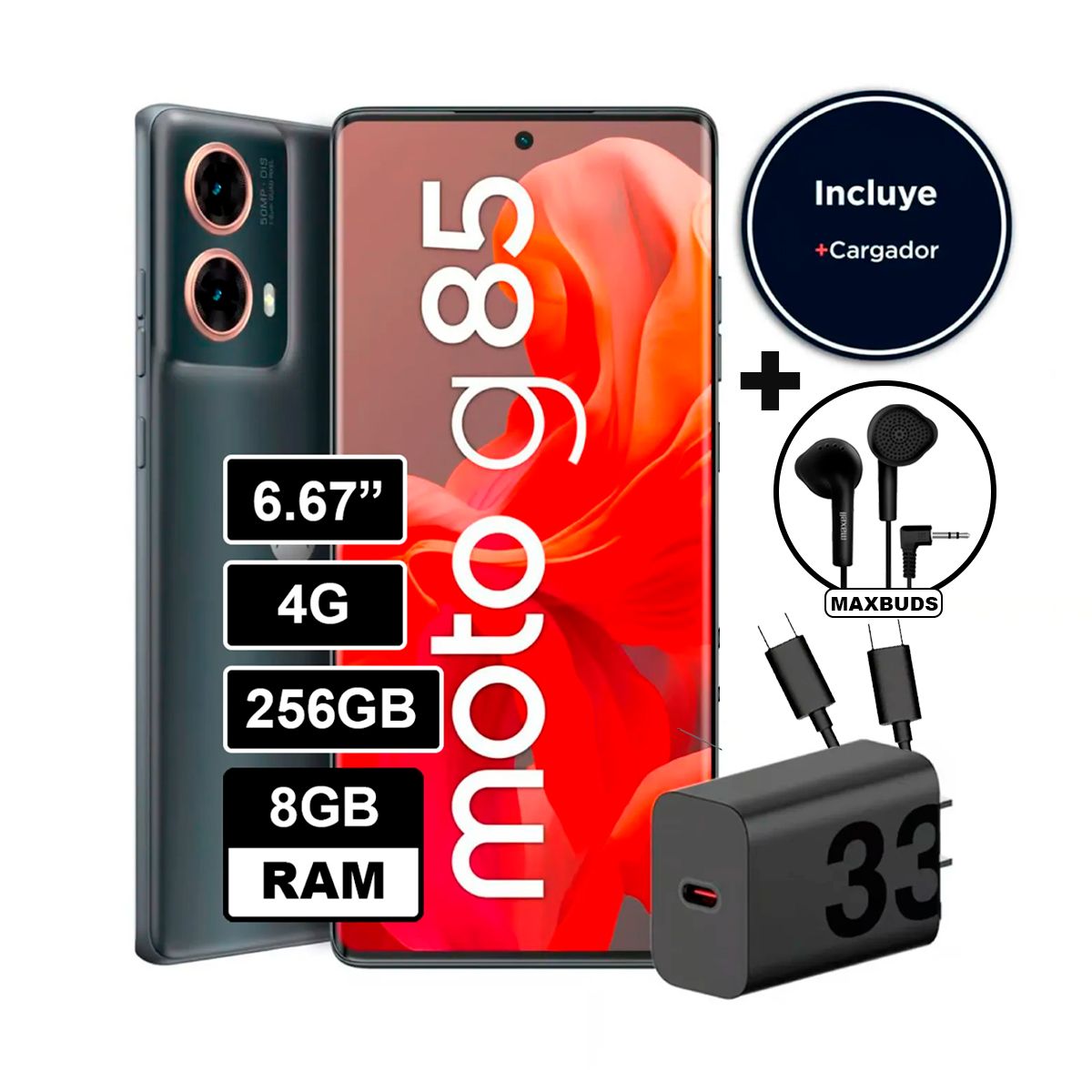 MOTOROLA - Motorola G85 256GB 8GB 50 MP + 8MP 6,7" GRIS + EB-95