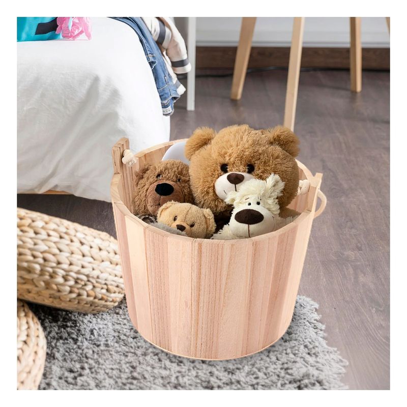 GENERICO - Pack6 Recipiente Rustico con Asas 24x20cm Y+Papel de Regalo