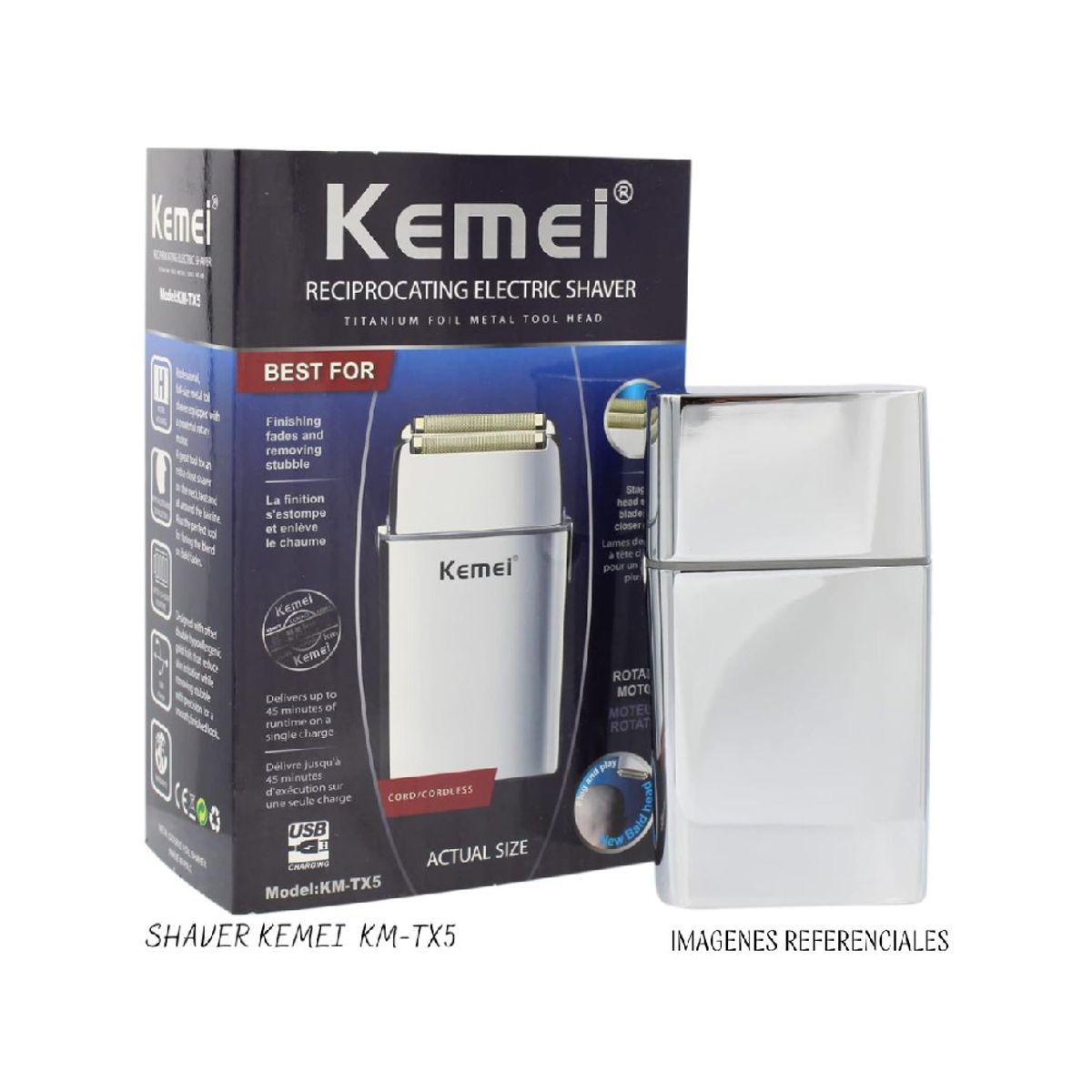 KEMEI - Shaver Profesional KEMEI KM-TX5 Afeitadora Barber