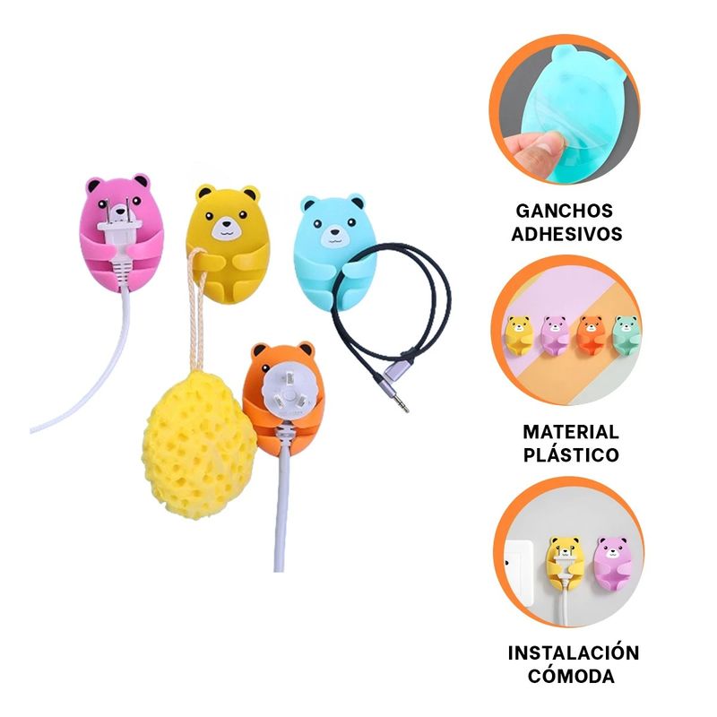 GENERICO - Pack12 Kit de Pinzas Enchufe Multicolor Y+Regalo Stickers