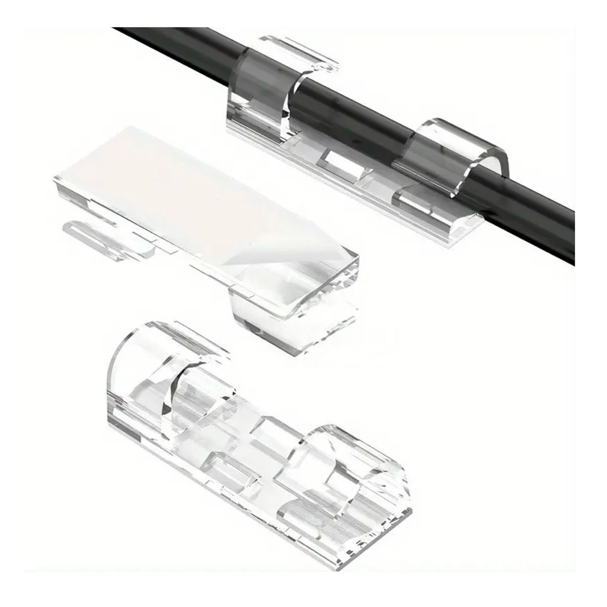 GENERICO - Pack2 Clips de Orden 16 Pzas Transparente Y+Regalo Stickers