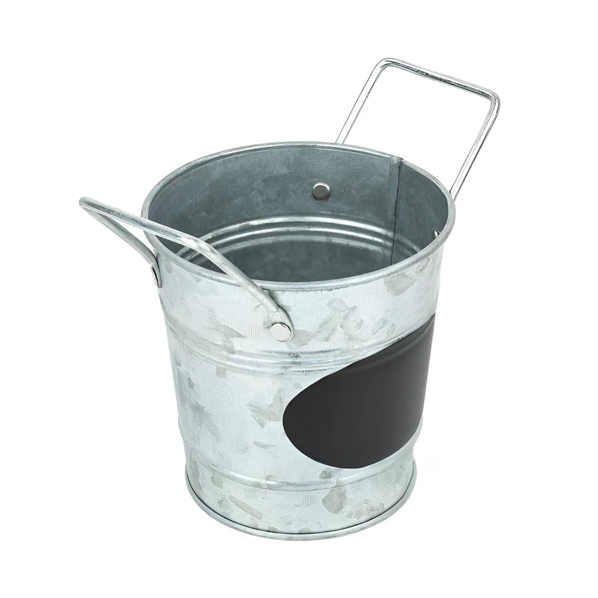 GENERICO - Pack2 Macetero Nota Ovalado en Plateado Y+Regalo Stickers