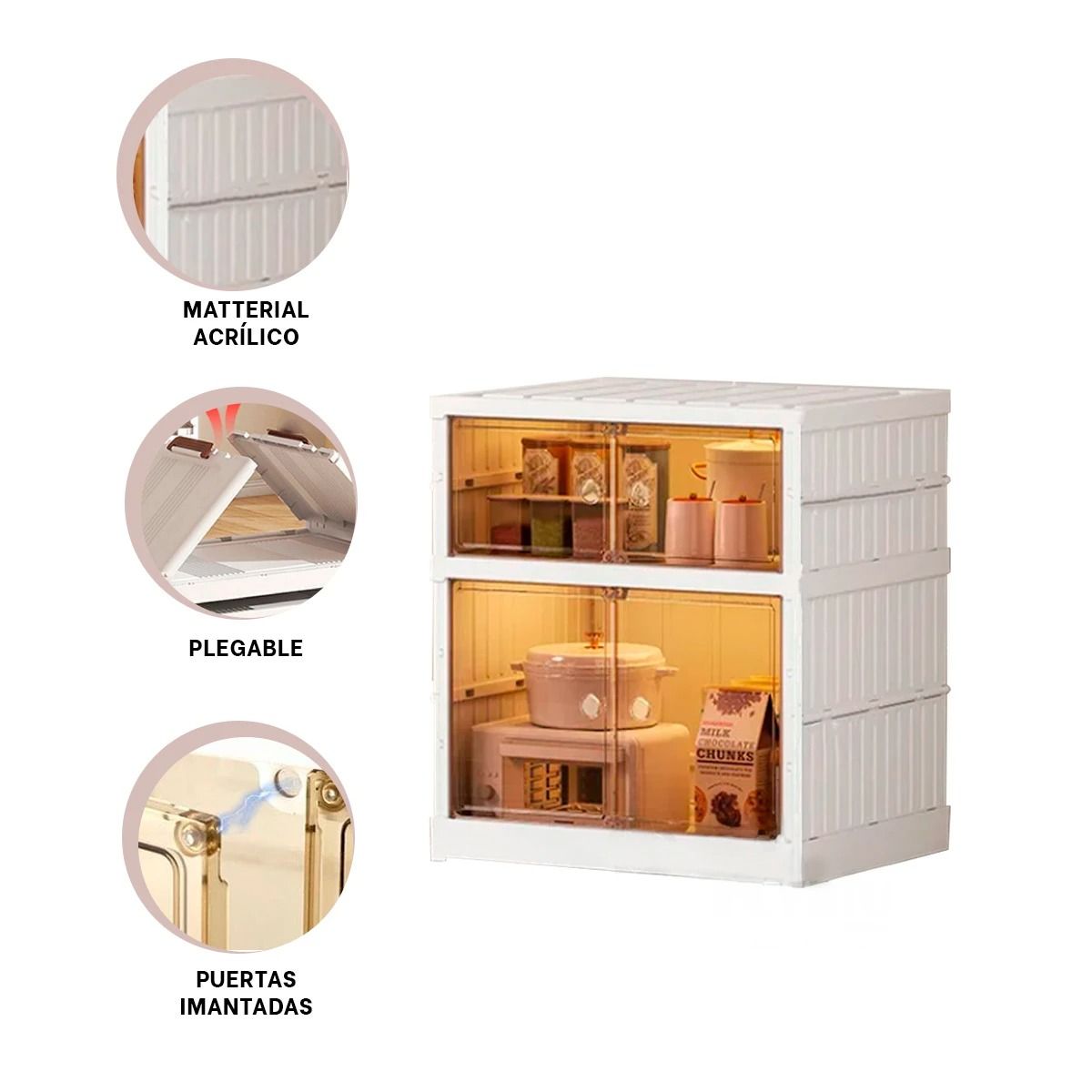 GENERICO - Pack2 Estante Duradero 2 Gradas en Blanco Y+Papel de Regalo