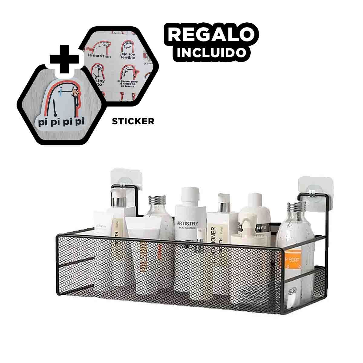 GENERICO - Pack12 Organizador para Pared de Negro Y+Regalo Stickers