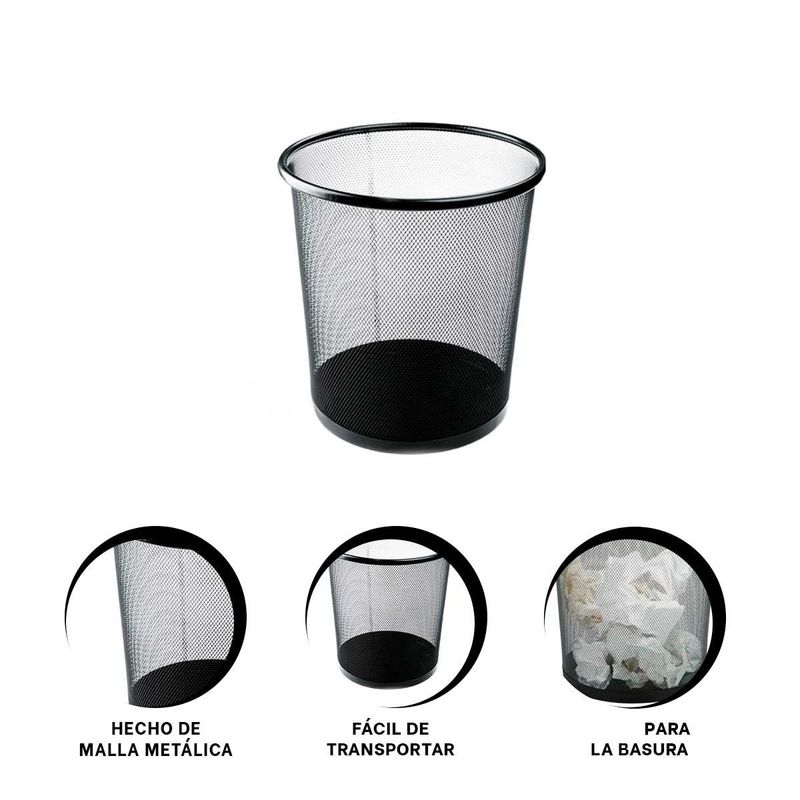 GENERICO - Pack4 Tacho para Oficina Circular en Negro Y+Regalo Stickers