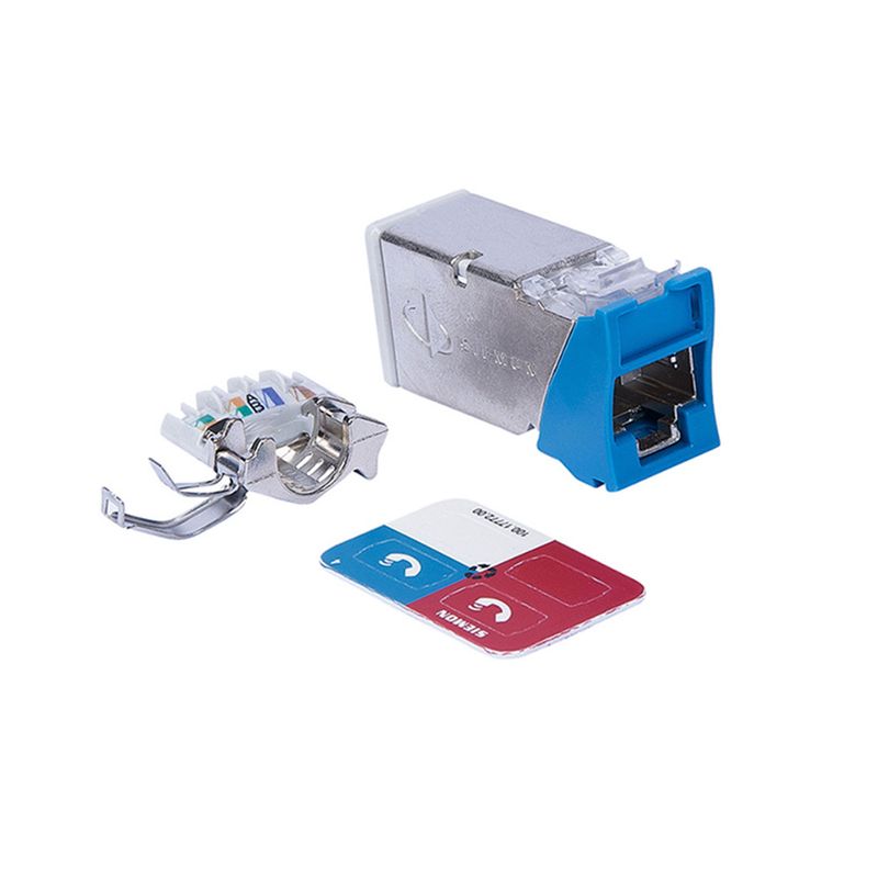 GENERICO - JACK CAT6A SIEMON PLANO-ANGULAR COLOR AZUL PN Z6A-S06B