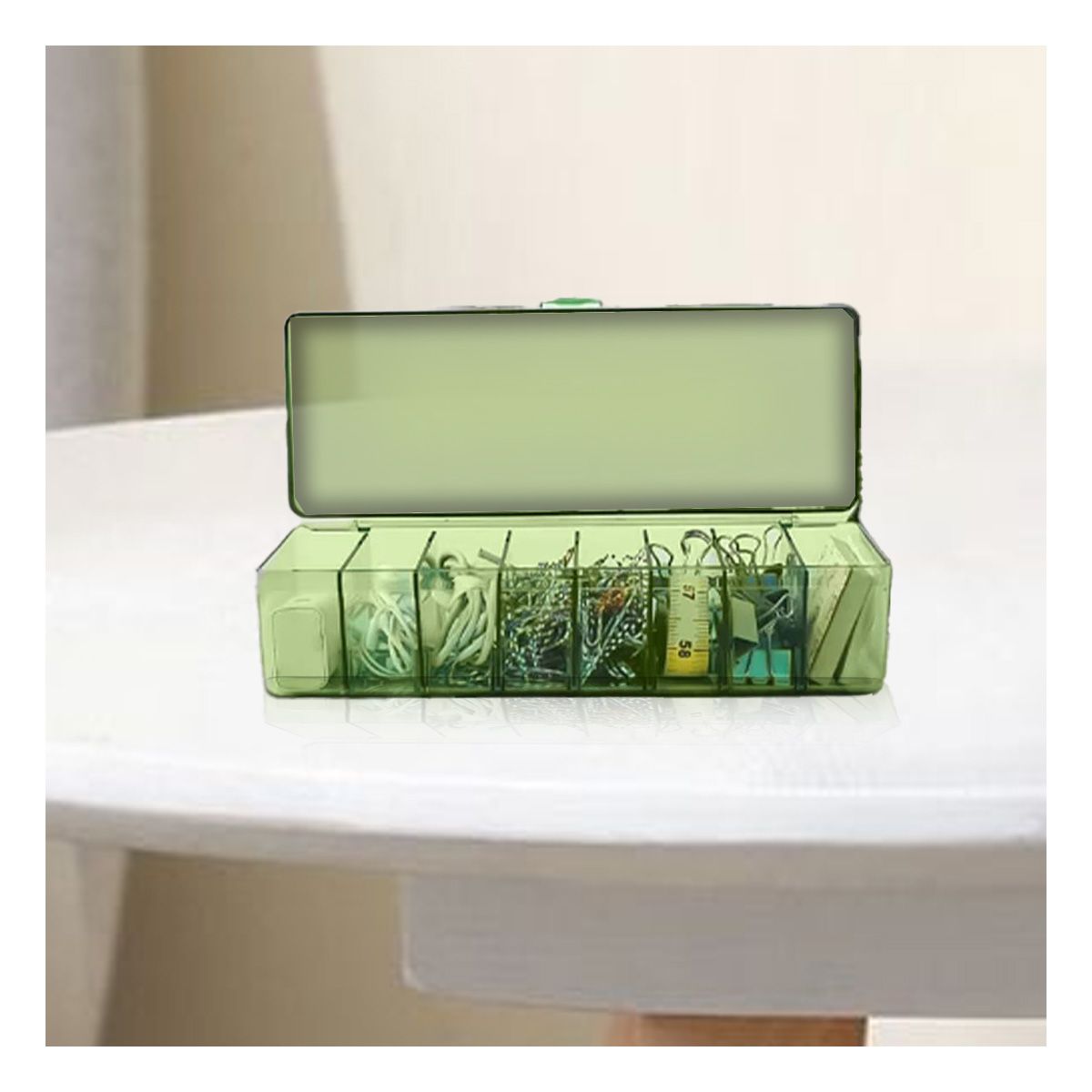 GENERICO - Pack4 Contenedor con Divisiones Verde Y+Papel de Regalo