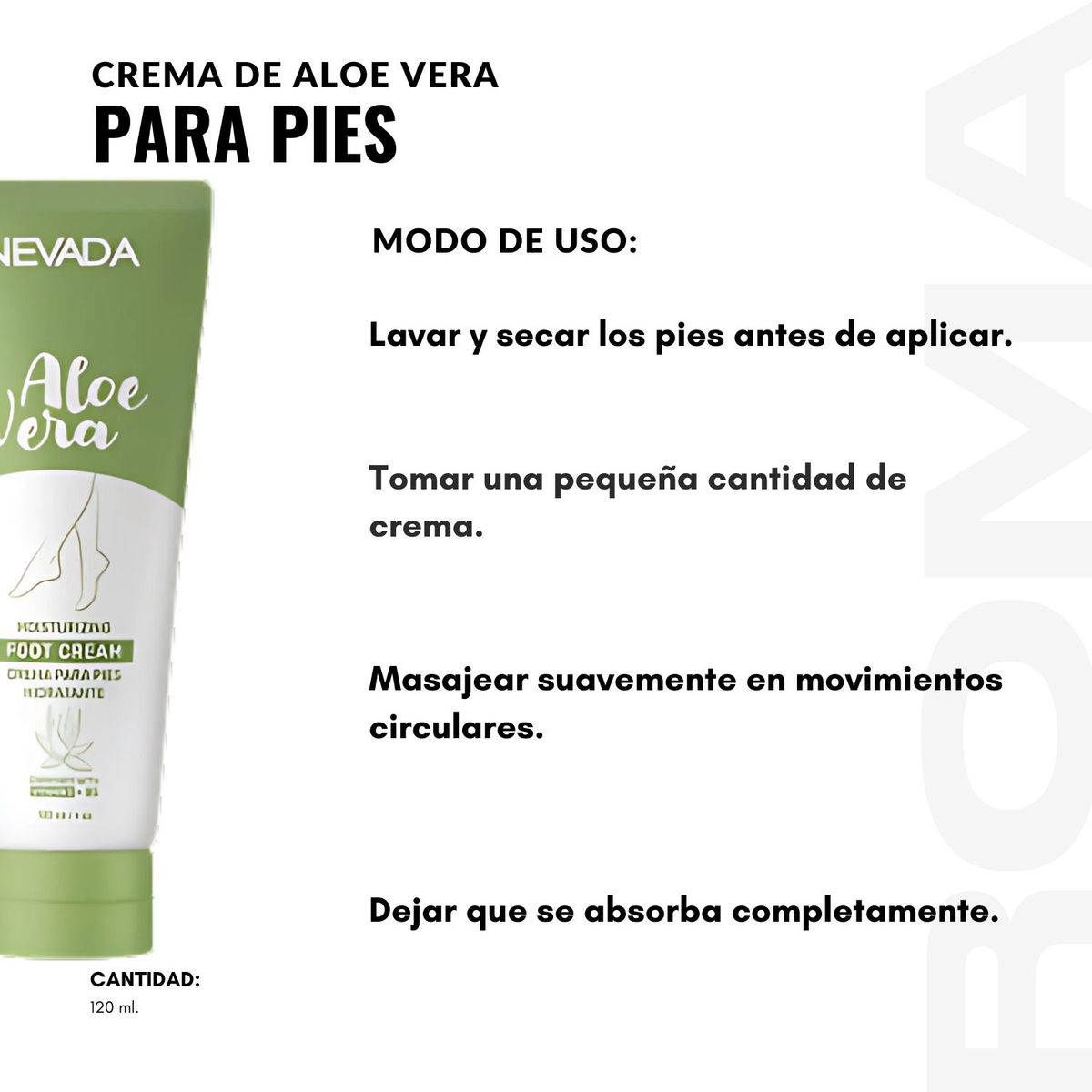 NEVADA NATURAL PRODUCTS - PACK 2 CREMA DE ALOE VERA PARA PIES 120ML NEVADA