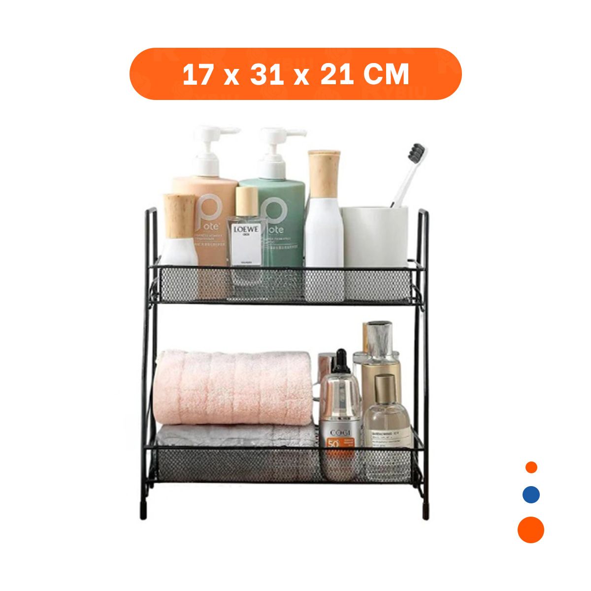 RYBIU IMPORT - Estante Minimalista de 2 Niveles Negro Y+Papel de Regalo