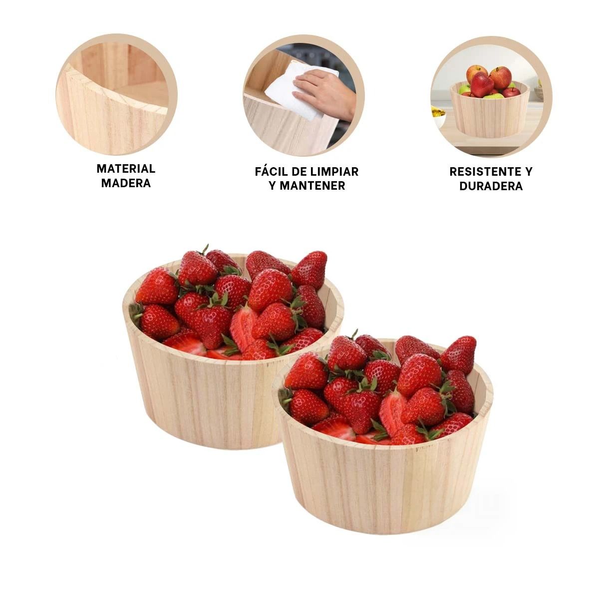 GENERICO - Pack6 Recipiente Rustico de 20x10cm Y+Papel de Regalo