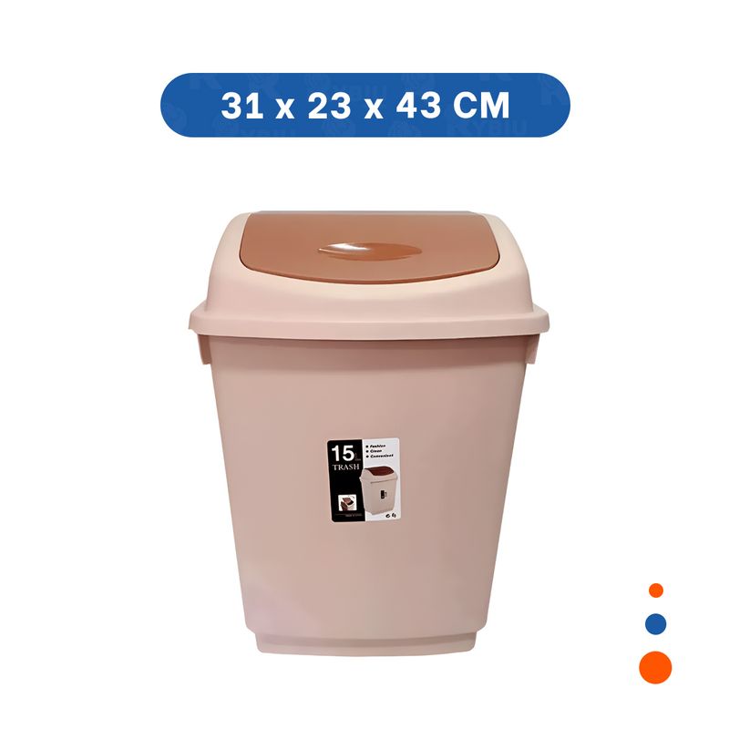 GENERICO - Pack2 Tacho de 15L para Cocina en Marron Y+Papel de Regalo