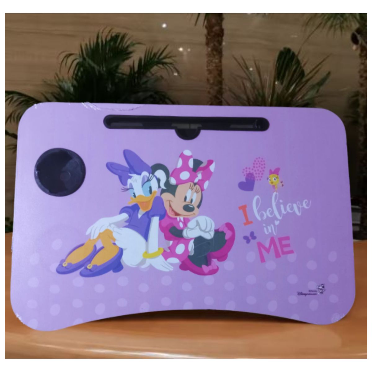 SANRIO - Mesa plegable portátil Minnie para Laptop con Ranura y Posavasos