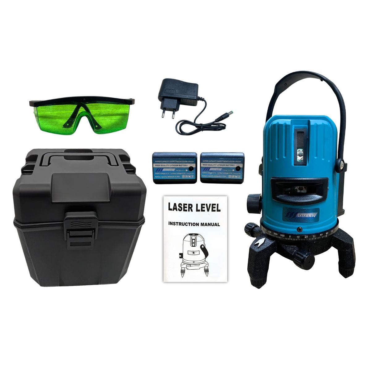 TOYAKI - NIVEL LÁSER VERDE 3 LÍNEAS AUTONIVELANTE DE ALTA VISIBILIDAD MASTERMAQ – MM-NL3R