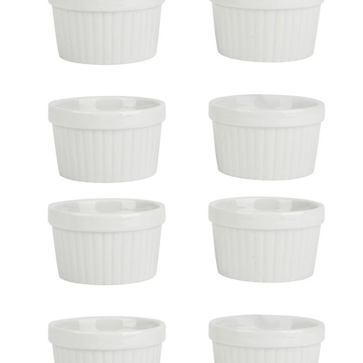 GENERICO - Pack 8 Mini Bowls Porcelana Blanco