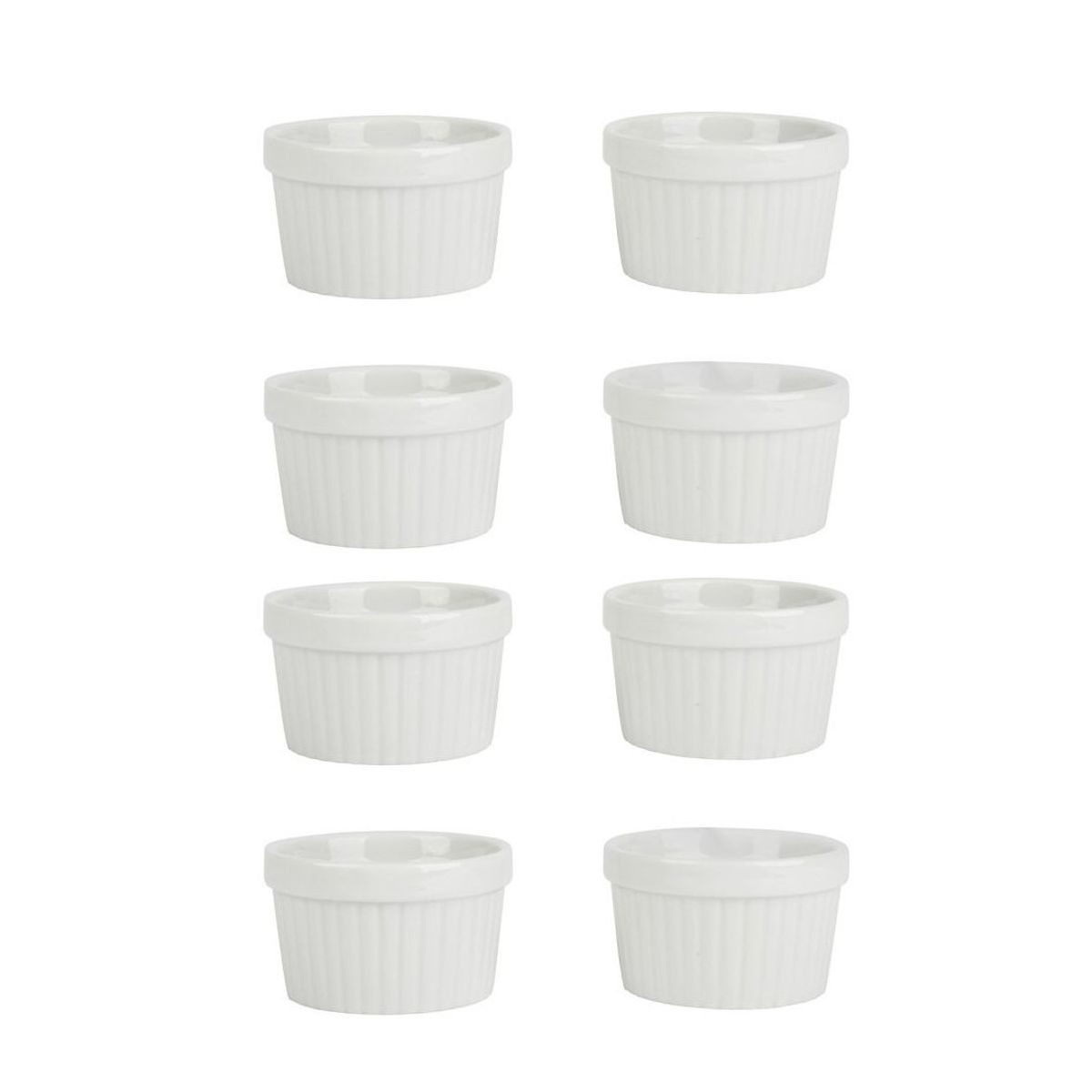GENERICO - Pack 8 Mini Bowls Porcelana Blanco