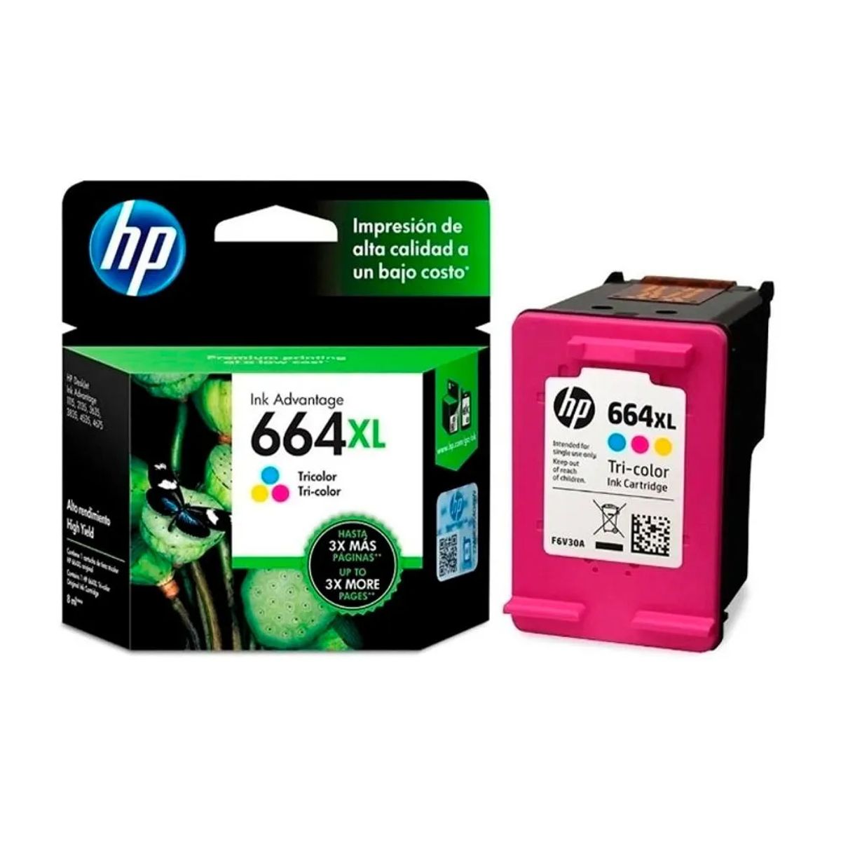 HP - CARTUCHO DE TINTA HP 664XL F6V30AL TRICOLOR 8ML. 2135, 2615