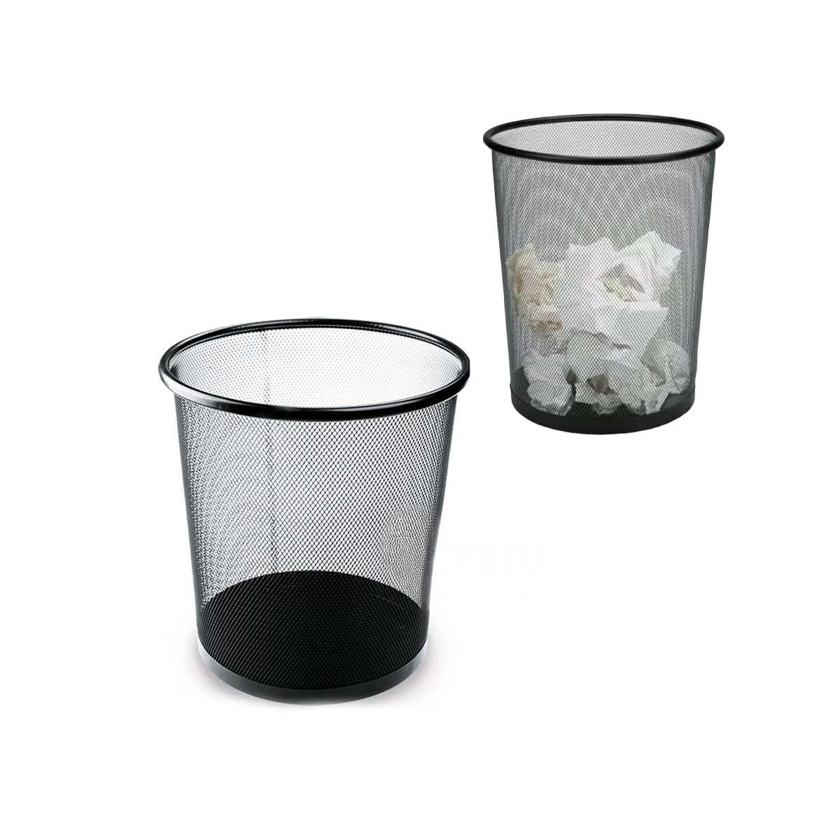 RYBIU IMPORT - Basurero Portatil de Papeles en Negro Y+Ligas de Regalo