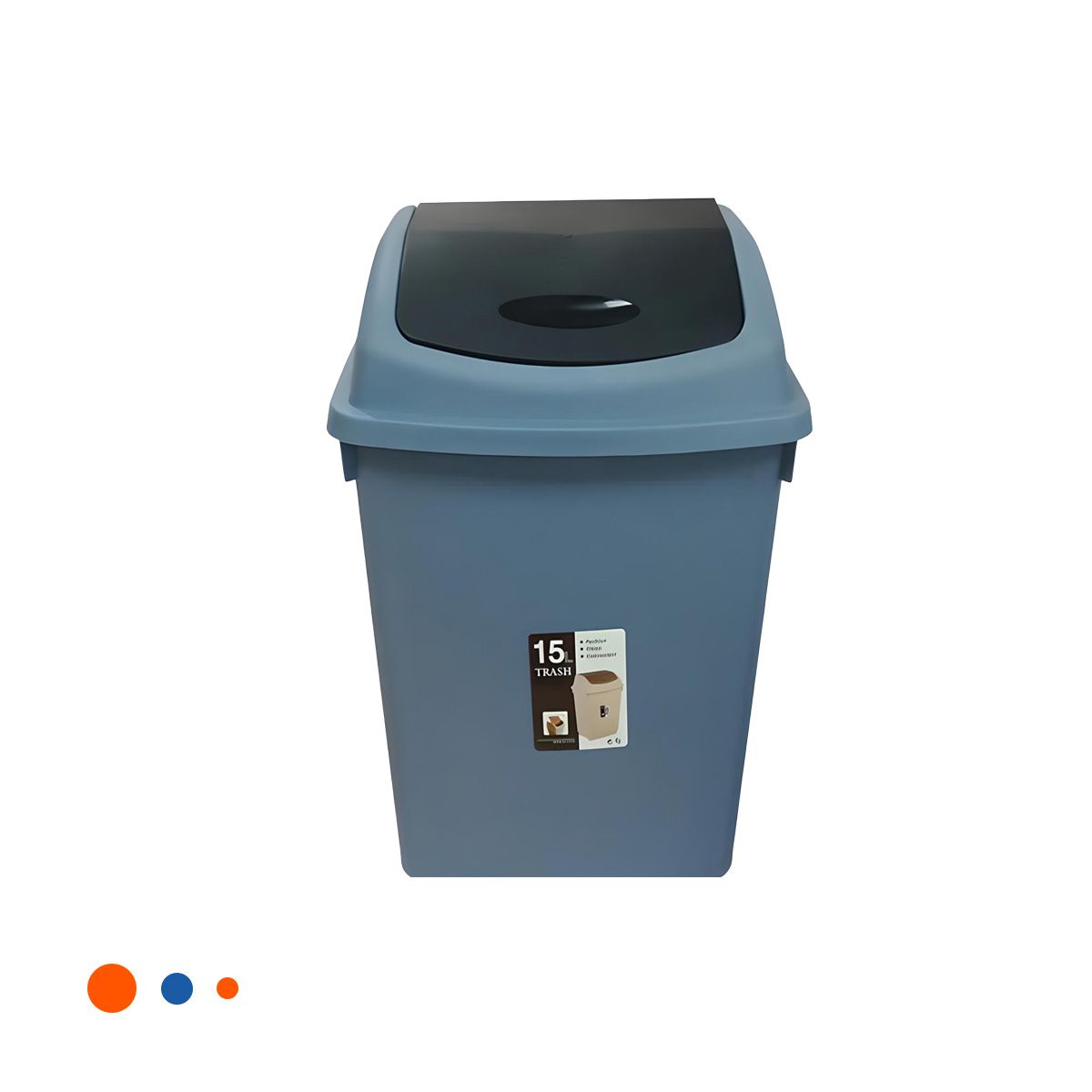 RYBIU IMPORT - Pack6 Contenedor de Basura de 15L Azul Y+Papel de Regalo