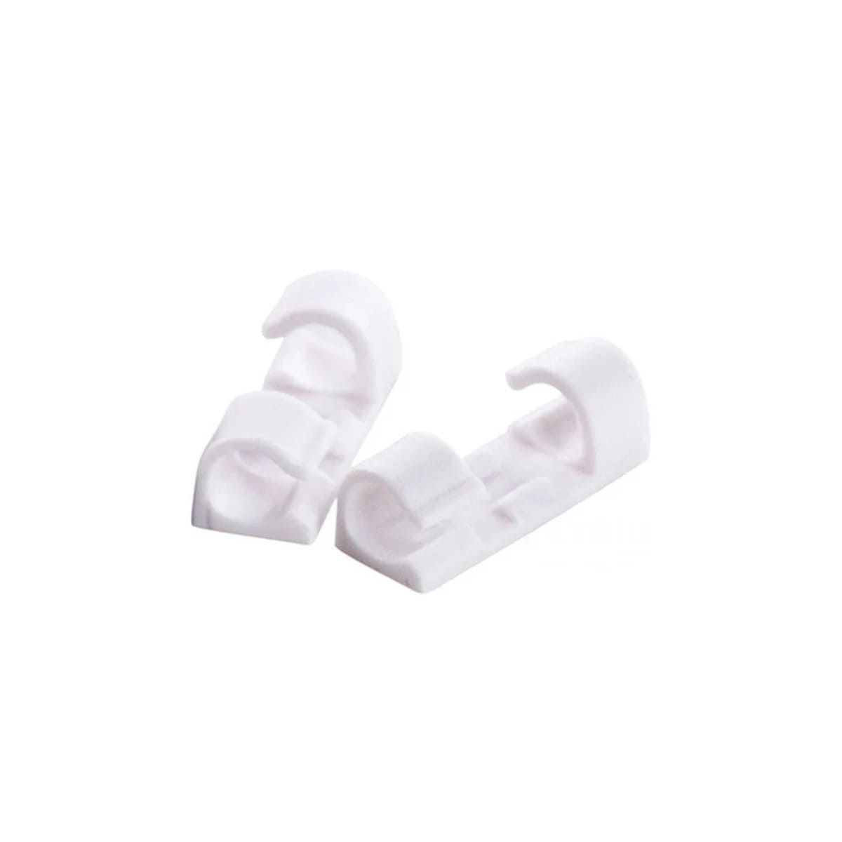 GENERICO - Pack12 Organizador de 16 Cables Blanco Y+Regalo Stickers