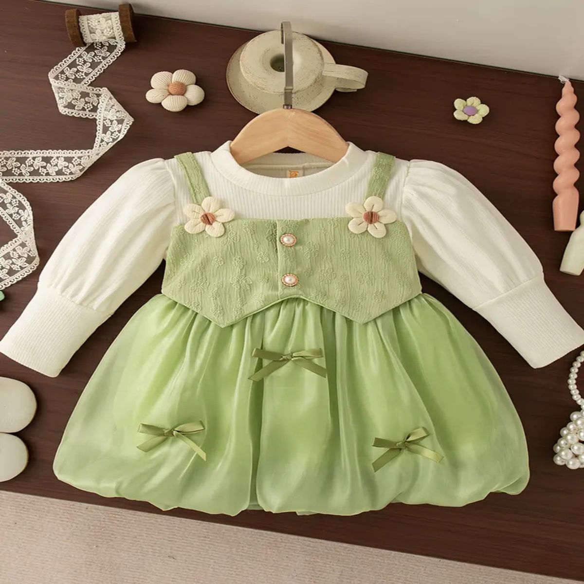 GENERICO - VESTIDO PARA BEBE NIÑA PARA FIESTA