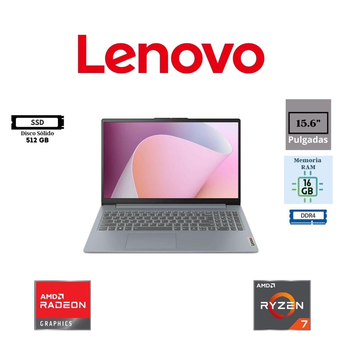 LENOVO - Lenovo IdeaPad Slim 3 15ABR8 / AMD Ryzen 7- 5825U / 16GB Ram / 512GB SSD / FHD 15.6"
