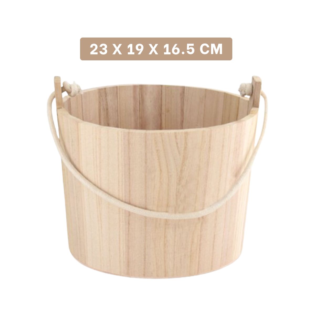 GENERICO - Pack4 Cubeta con Agarradera de Cuerda Y+Regalo Stickers