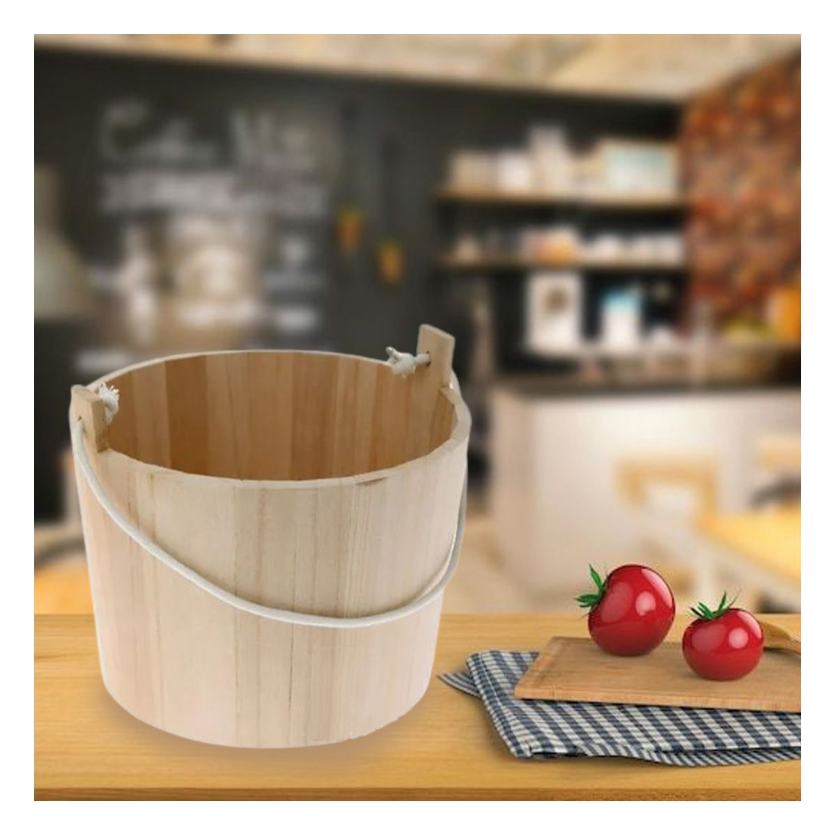 GENERICO - Pack4 Cubeta con Agarradera de Cuerda Y+Regalo Stickers