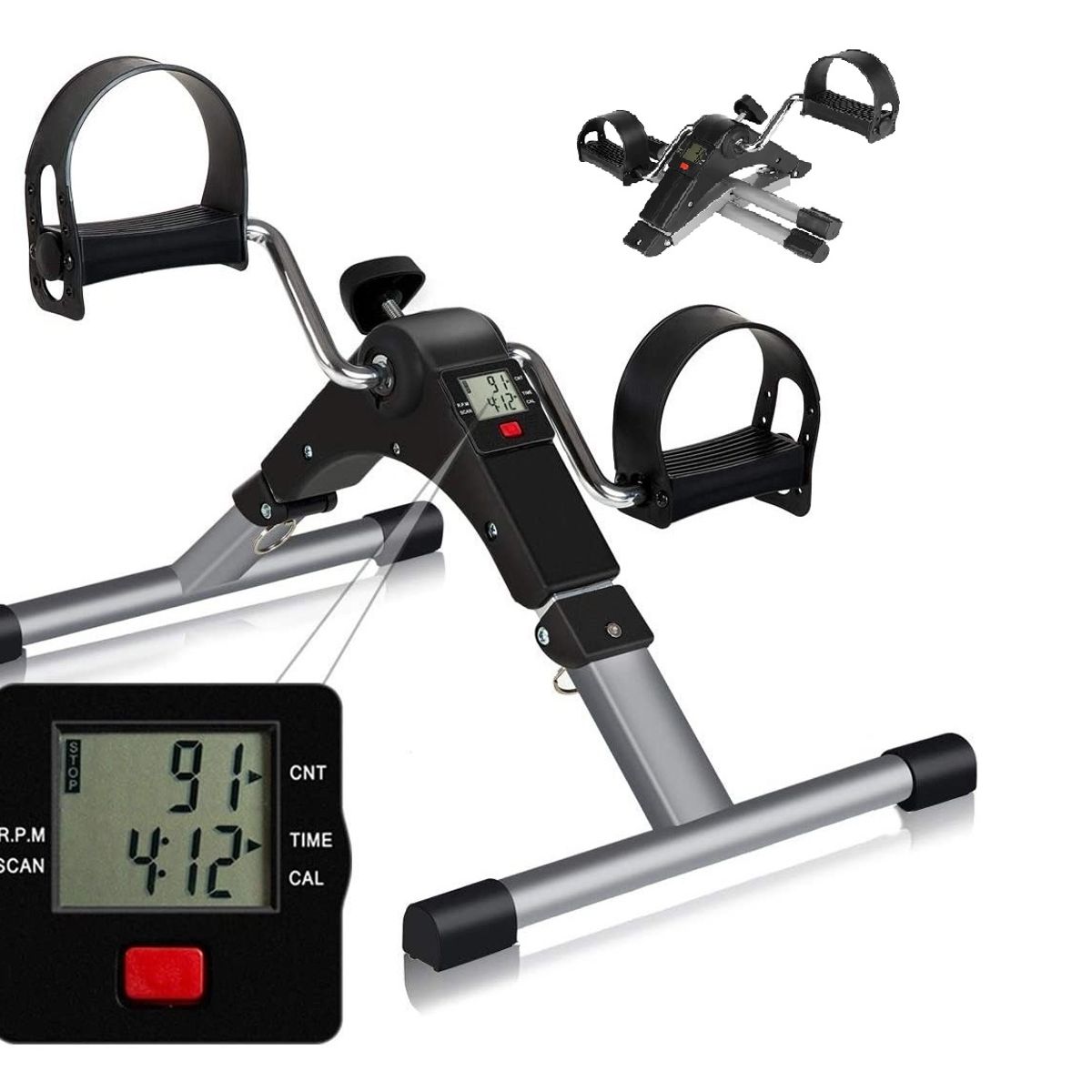 GENERICO - EJERCITADOR MINI BICI PEDALERA BRAZOS PIERNAS