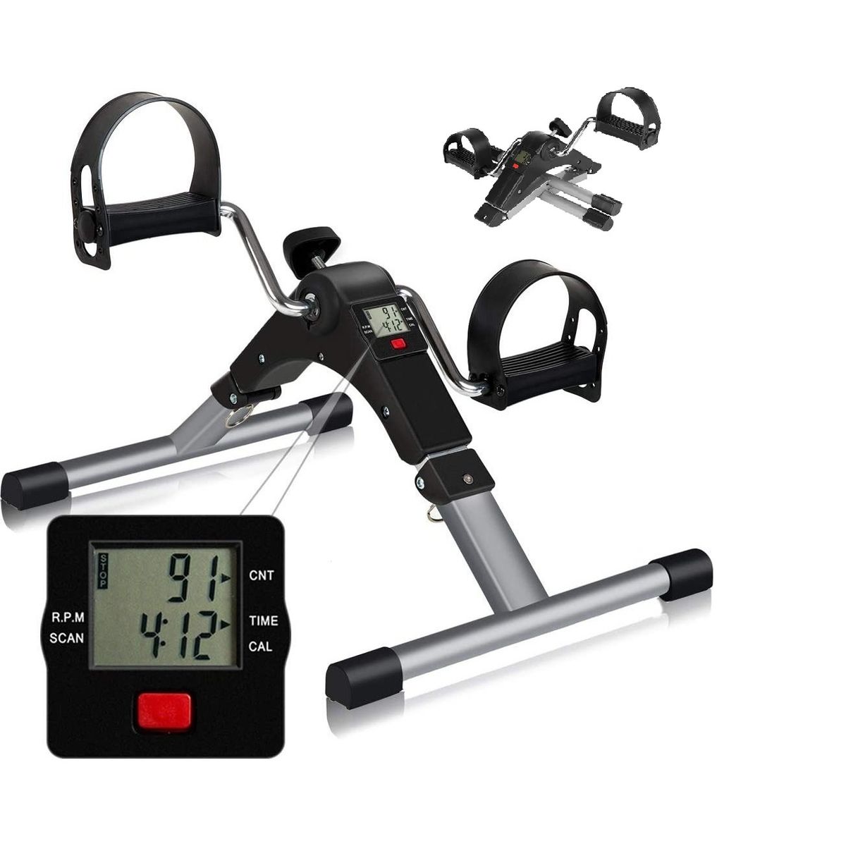 GENERICO - EJERCITADOR MINI BICI PEDALERA BRAZOS PIERNAS