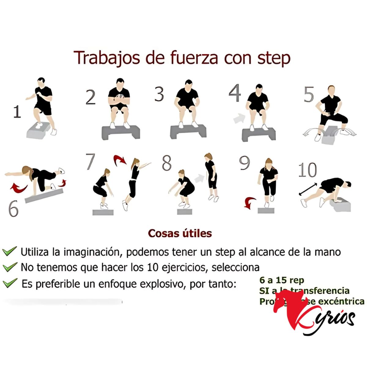 NO LOGO - STEP DE MADERA PARA AEROBICOS Y ENTRENAMIENTOS PARA HOMBRE