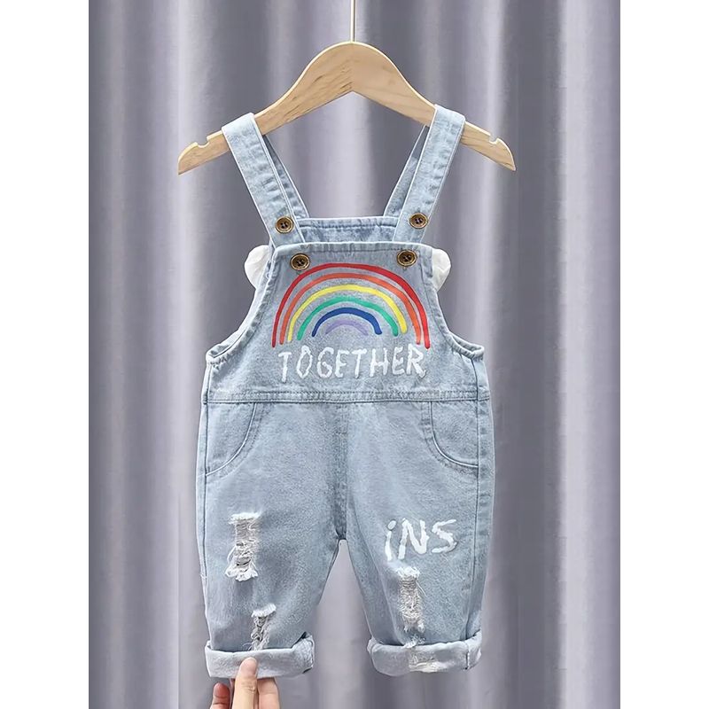 GENERICO - Overol jumper con alas denim niñas