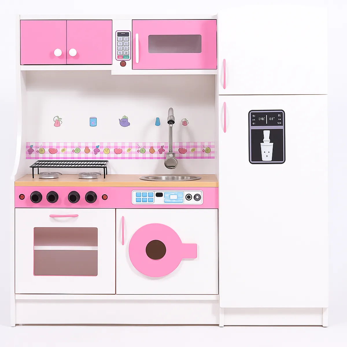 NACION MUEBLES - MUEBLE ALACENA DE COCINA PARA NIÑOS KARITO NACION MUEBLES ROSA BLANCO