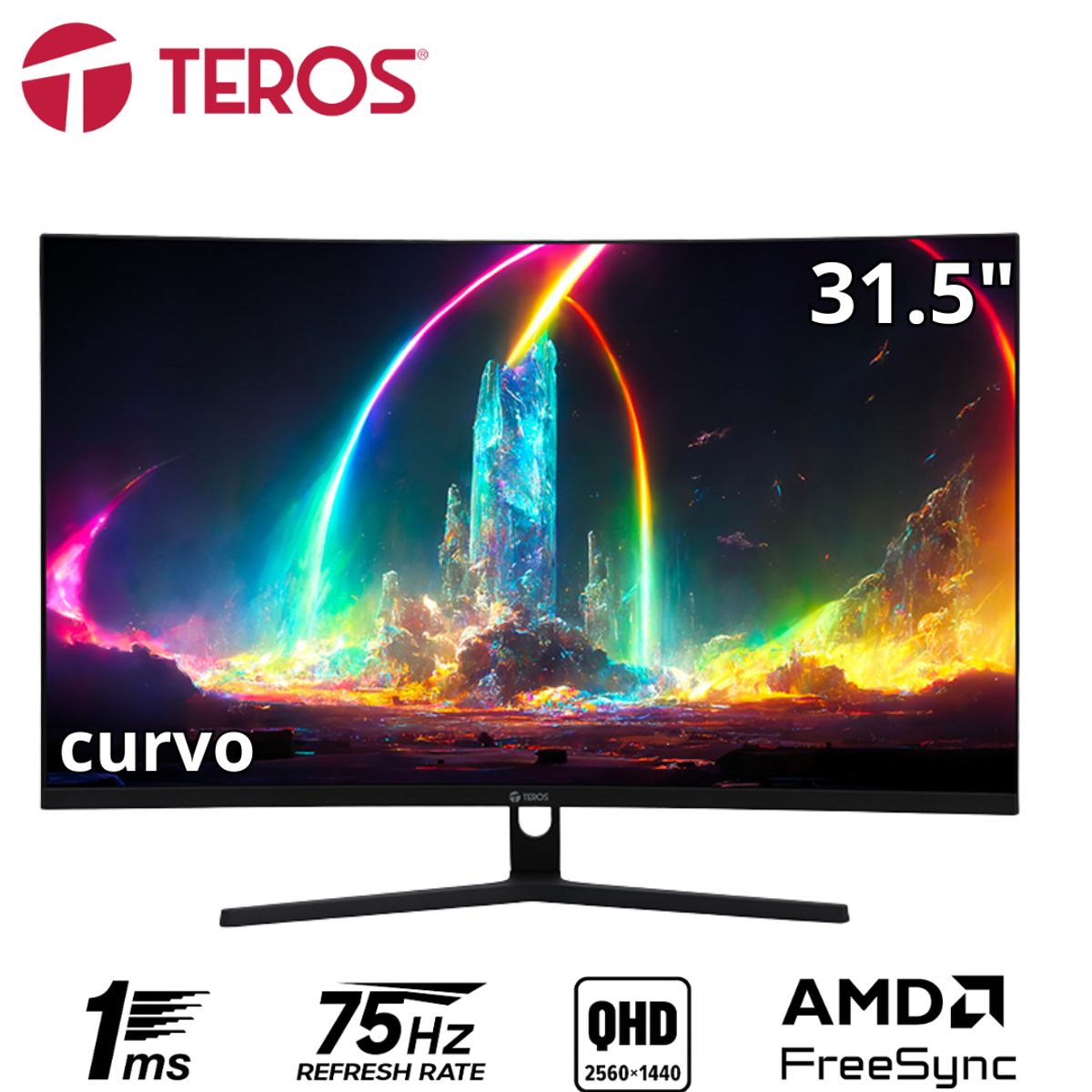 TEROS - Monitor curvo TEROS TE-3253S 315 QHD VA 75Hz 2560x1440 HDMI DP
