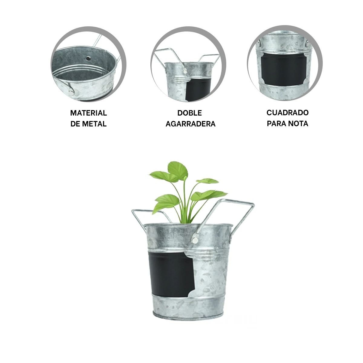 RYBIU IMPORT - Pack6 Cubo Nota en Rectangular Plateado Y+Regalo Stickers