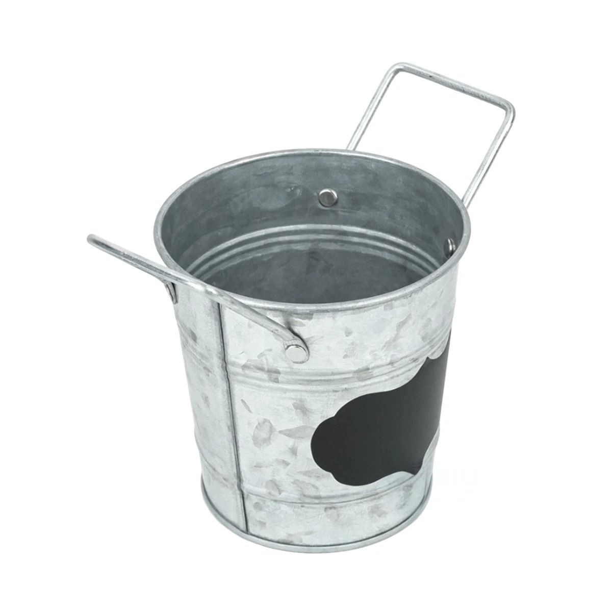 RYBIU IMPORT - Macetero Cubo Cuadro para Nota Nube con Puntas en Plateado