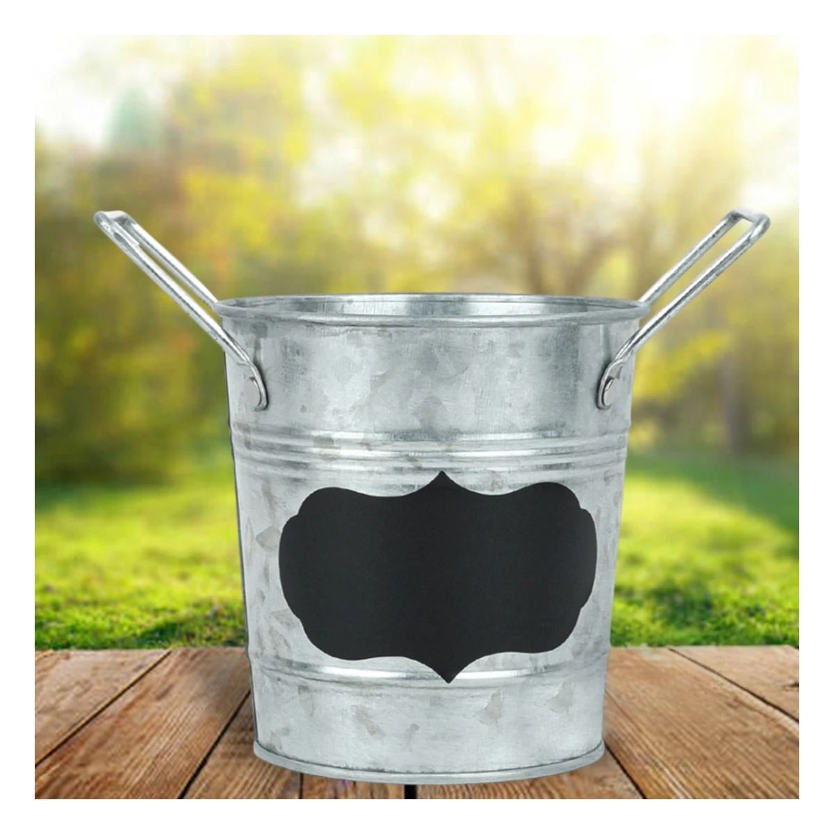 RYBIU IMPORT - Macetero Apuntes en Nube Puntas Plateado Y+Papel de Regalo