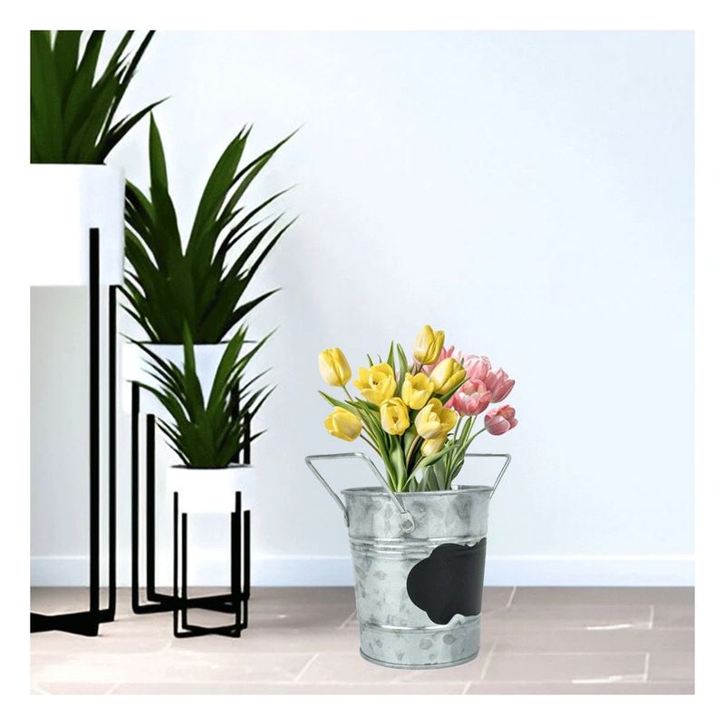 RYBIU IMPORT - Pack12 Maceta con Nota en Nube Plateado Y+Papel de Regalo