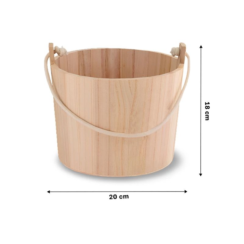 RYBIU IMPORT - Recipiente Util con Cuerda en 20x18cm Y+Ligas de Regalo