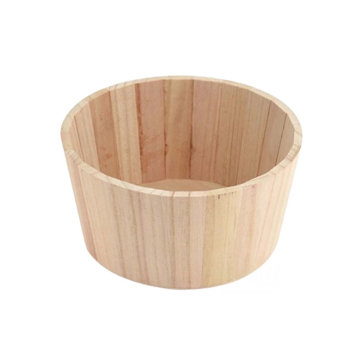 RYBIU IMPORT - Pack4 Recipiente de Madera 24x11cm Y+Papel de Regalo