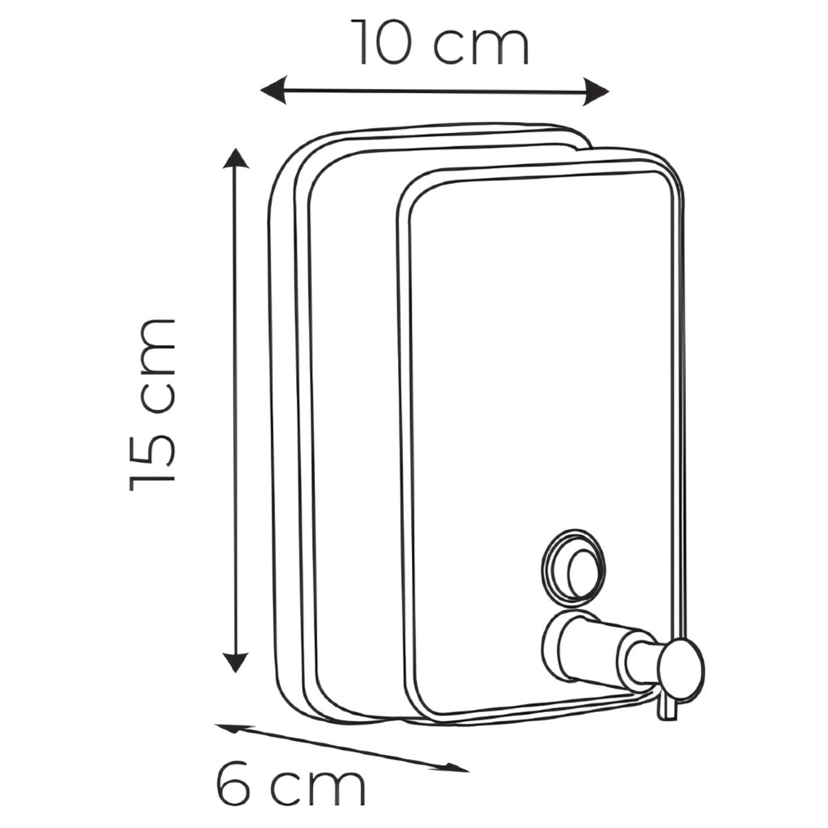 GENERICO - Dispensador de Jabón Líquido de Acero Inoxidable Cromado