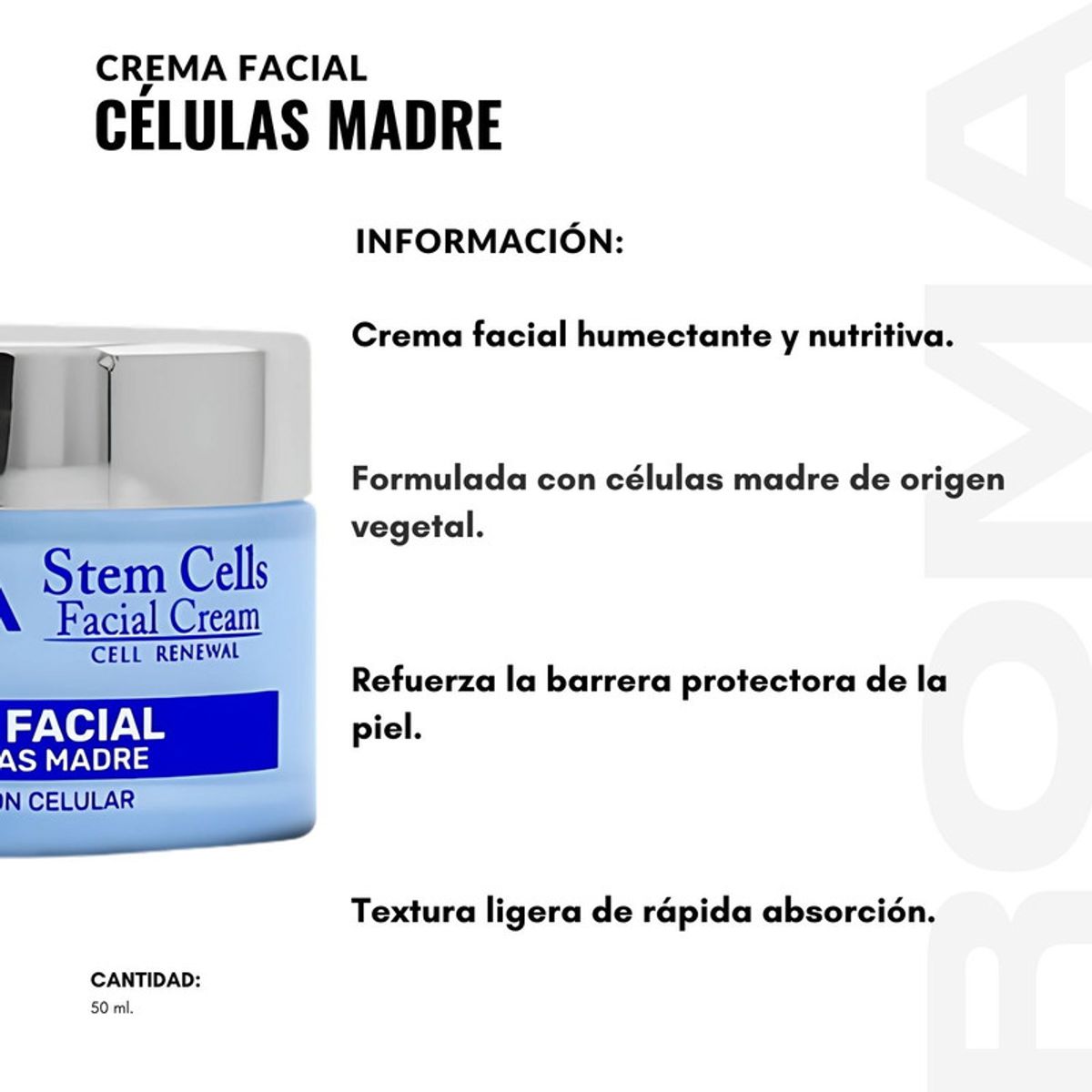 NEVADA NATURAL PRODUCTS - CREMA FACIAL CÉLULAS MADRE 50ML NEVADA