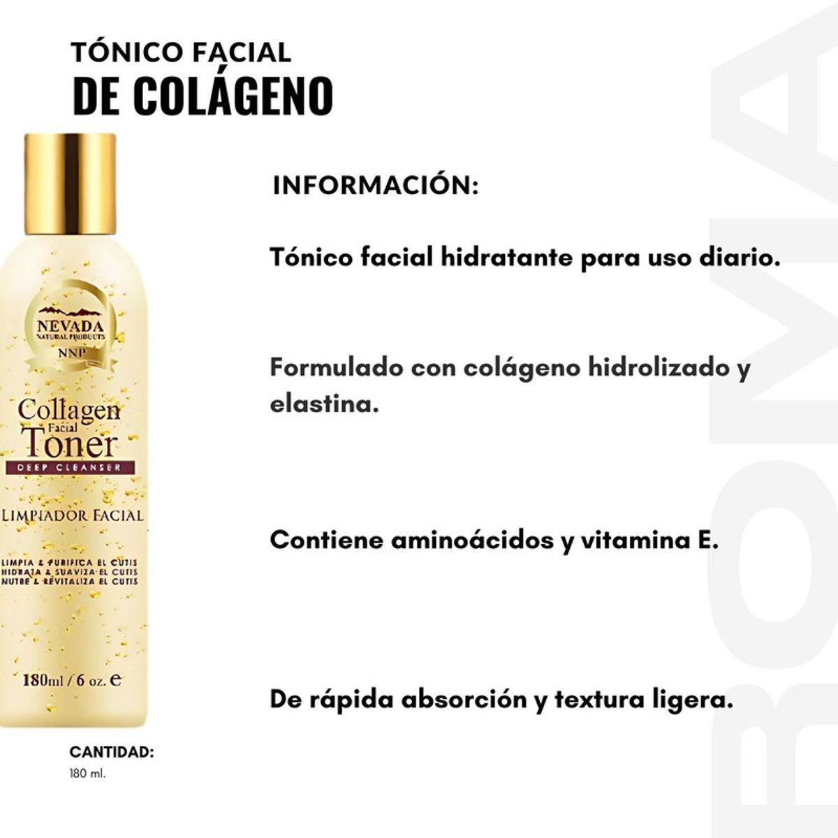 NEVADA NATURAL PRODUCTS - PACK 3 TÓNICO FACIAL DE COLÁGENO 180ML NEVADA