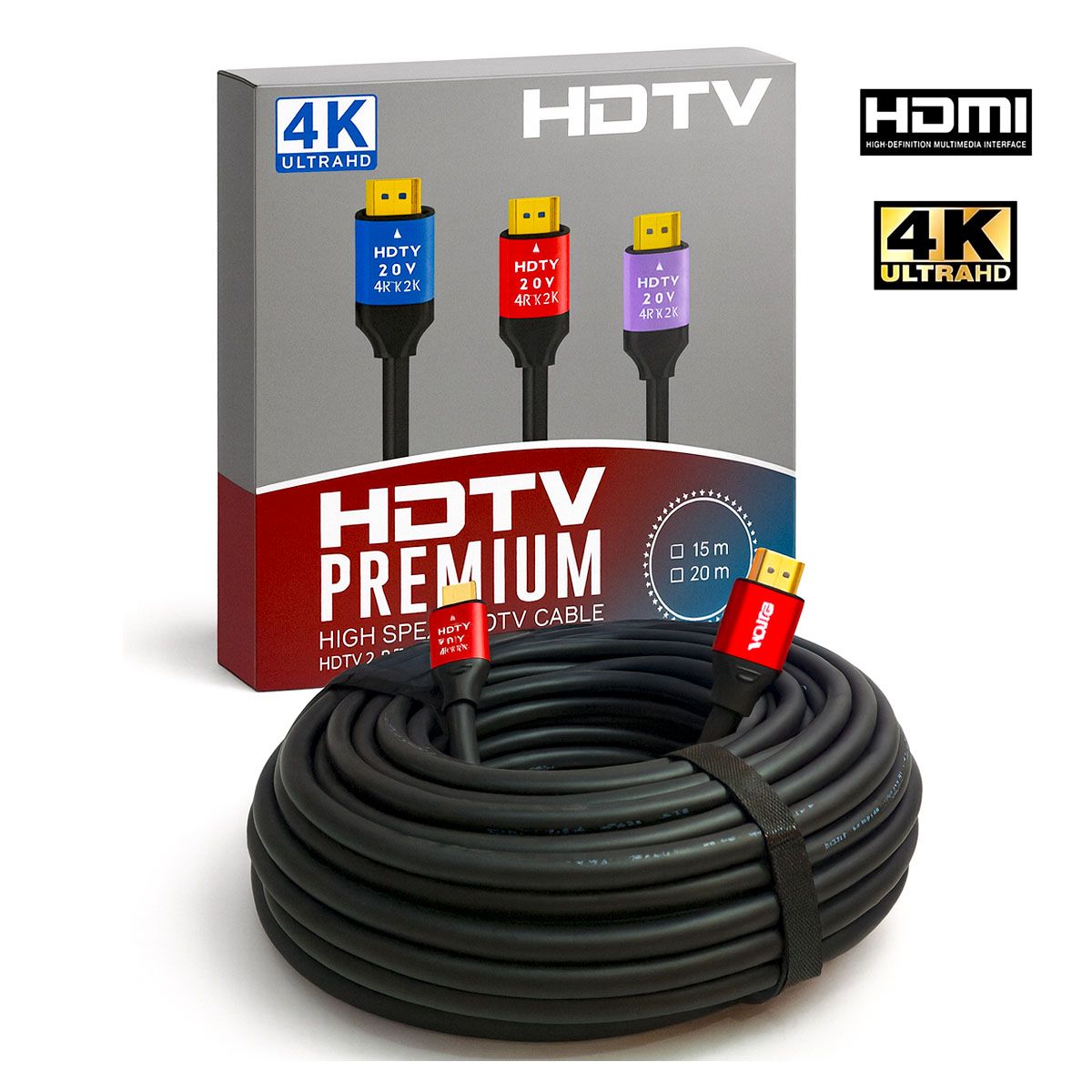 SEISA - Cable Hdmi 2.0 4k Ultra Hd Alta definicion HDTV Premium 20 Metros