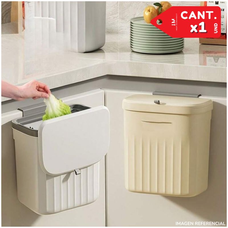 INSPIRA MARKET - Tacho de Basura de Cocina Multifuncional Color Aleatorio