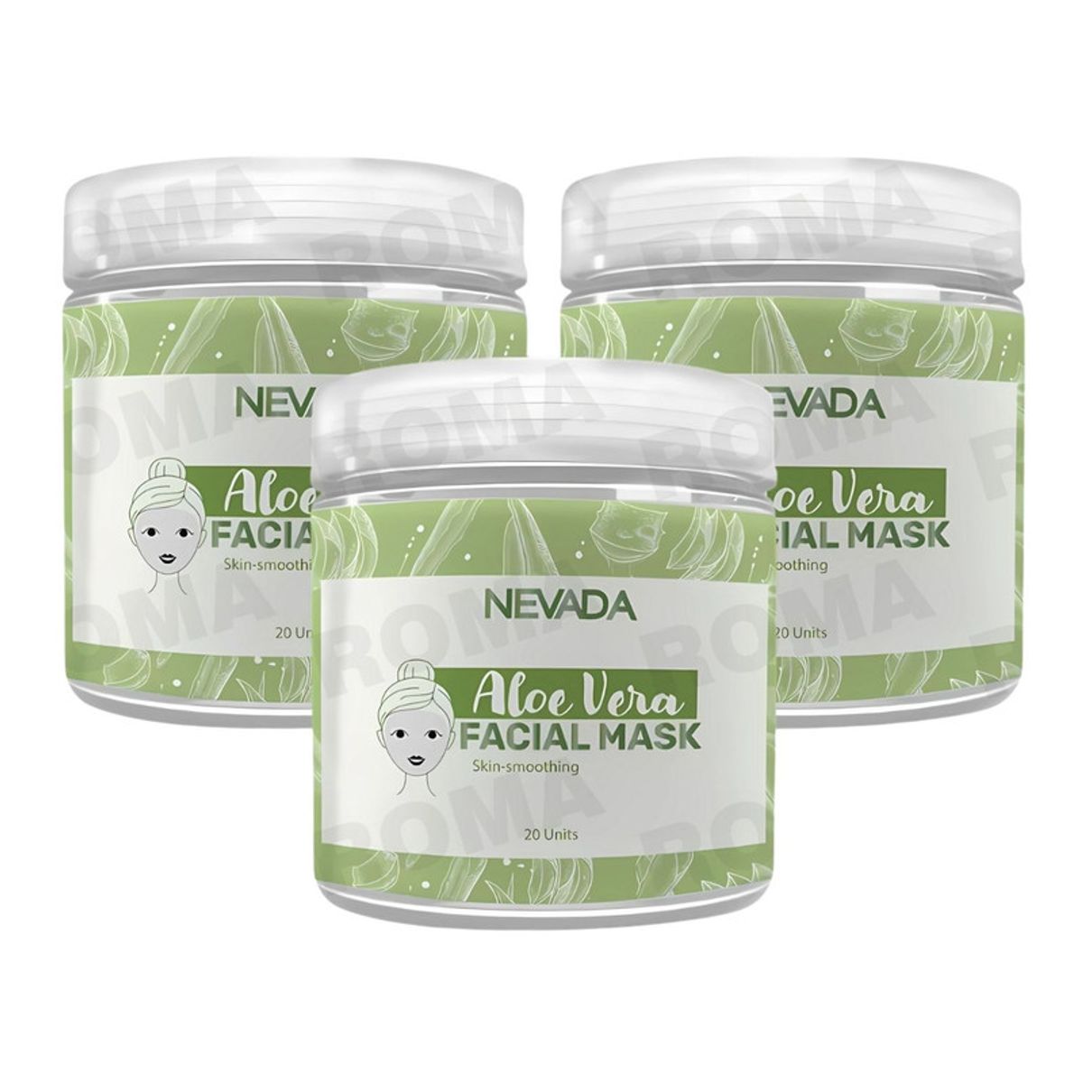 NEVADA NATURAL PRODUCTS - PACK 3 MASCARILLA FACIAL DE ALOE VERA 20UND NEVADA
