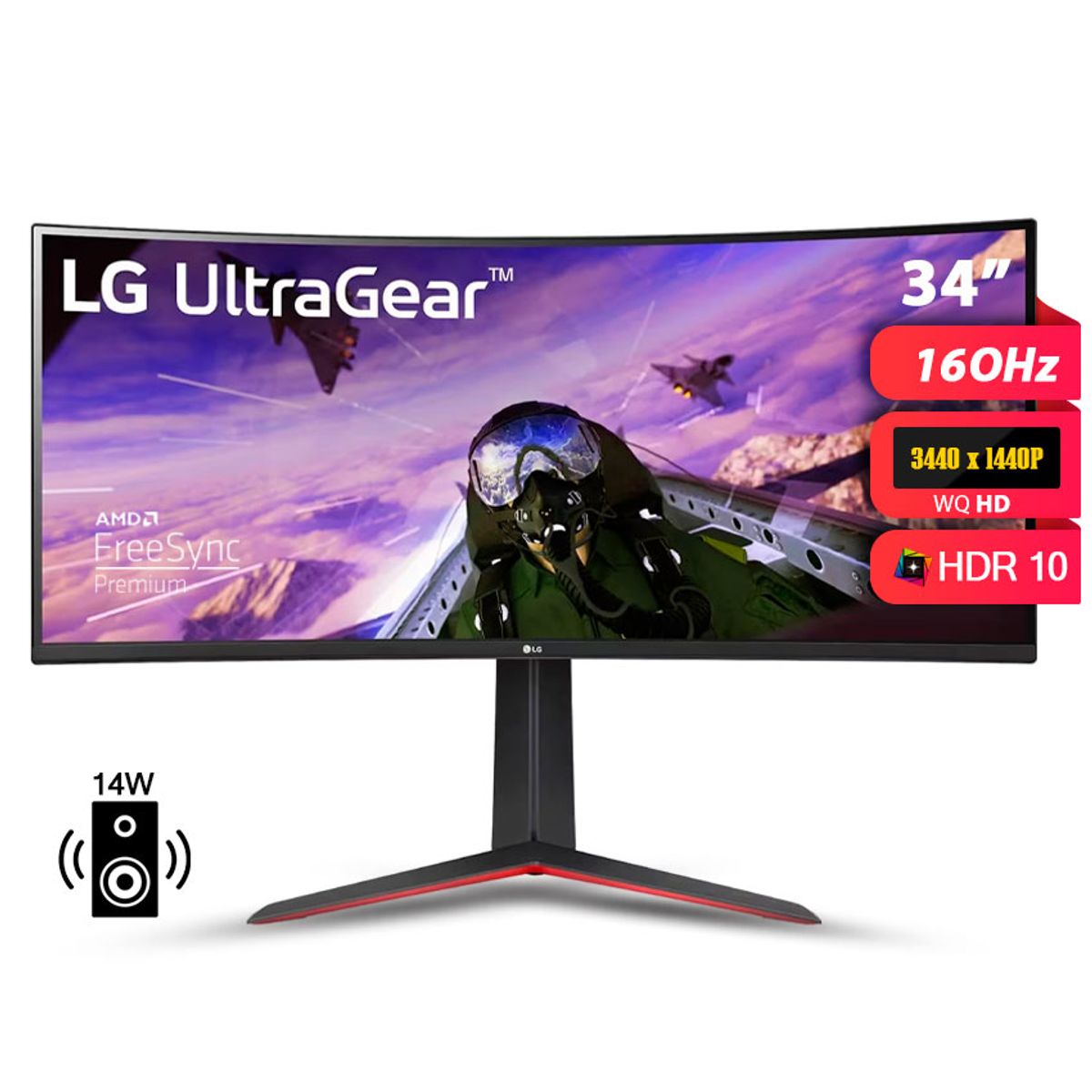 LG - Monitor Gamer UltraGear 34GP63A-B WQHD 34” 160hz
