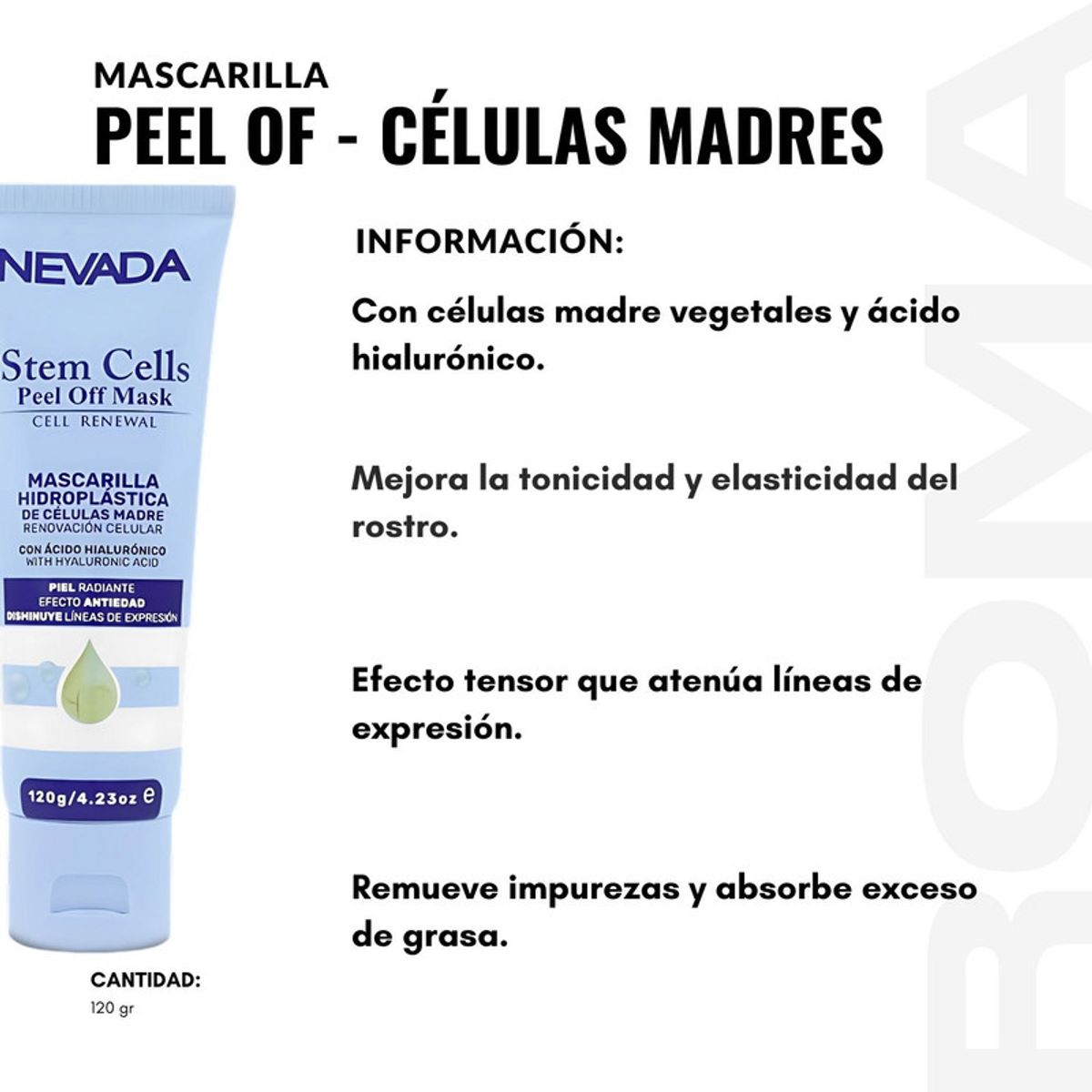 NEVADA NATURAL PRODUCTS - PACK 2 MASCARILLA PEEL OFF  CÉLULAS MADRES 120G NEVADA