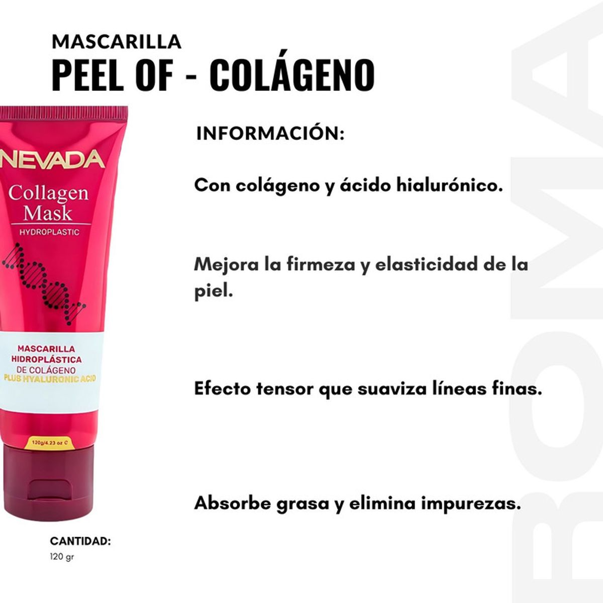 NEVADA NATURAL PRODUCTS - MASCARILLA PEEL OFF  COLÁGENO 120G NEVADA